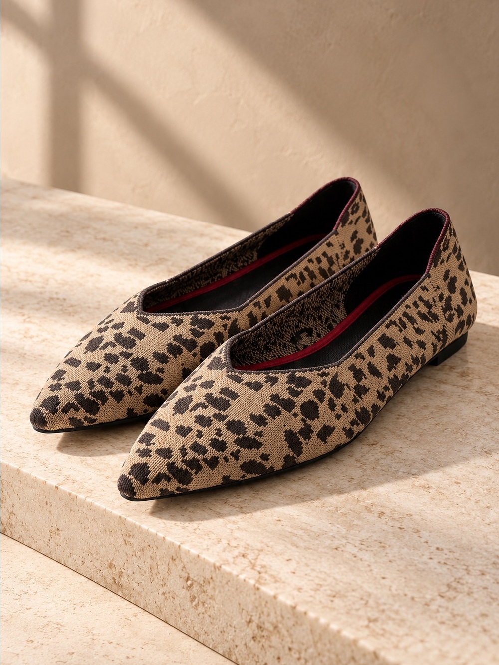 Seven For All Mankind Brown Leopard Print Ballet Pointed Casual Shoes size 9